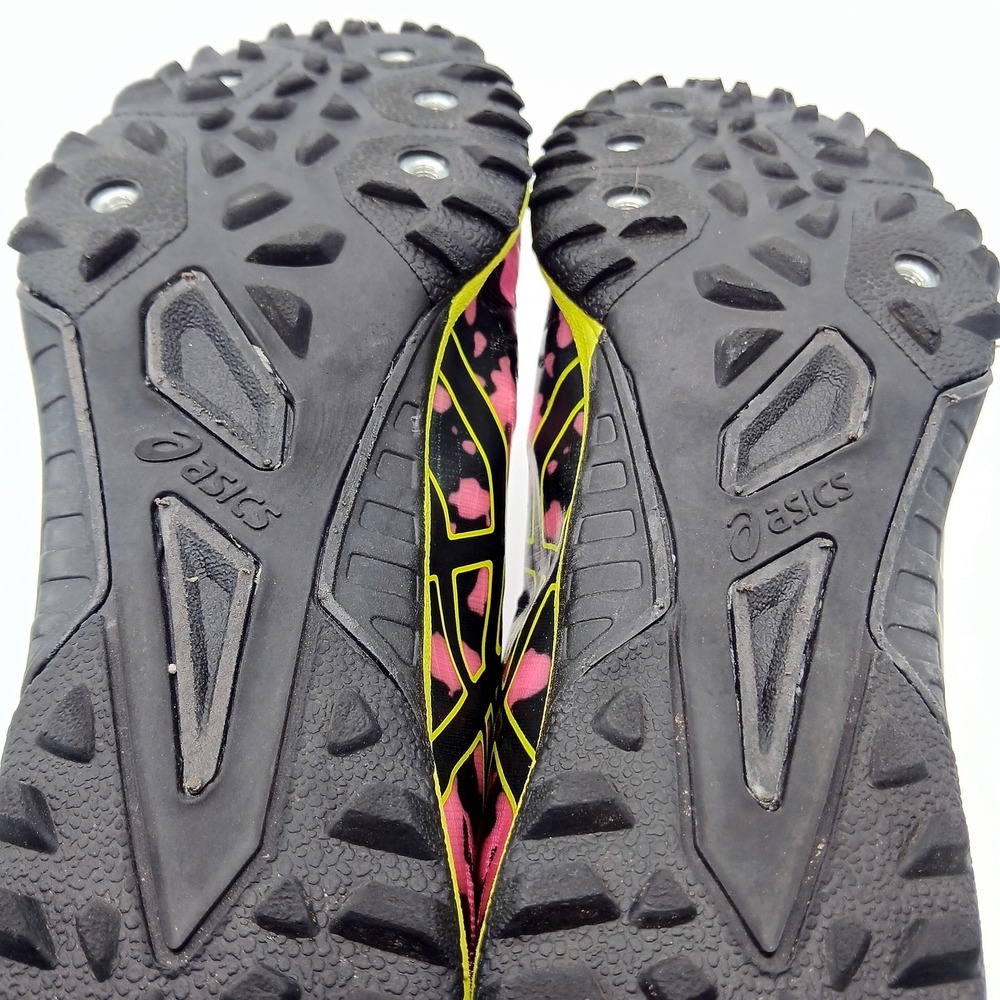 ASICS Cross Freak Shoes Mens Size 8 Black Pink Yellow Track Cross Country G558Y - Picture 5 of 7